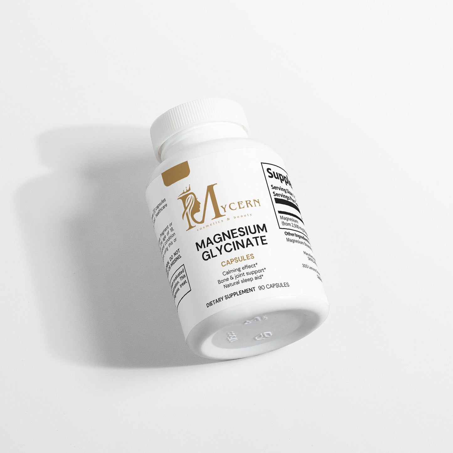 Mycern Magnesium Glycinate – 90 Capsules – Made in USA – Vegan & Gluten Free