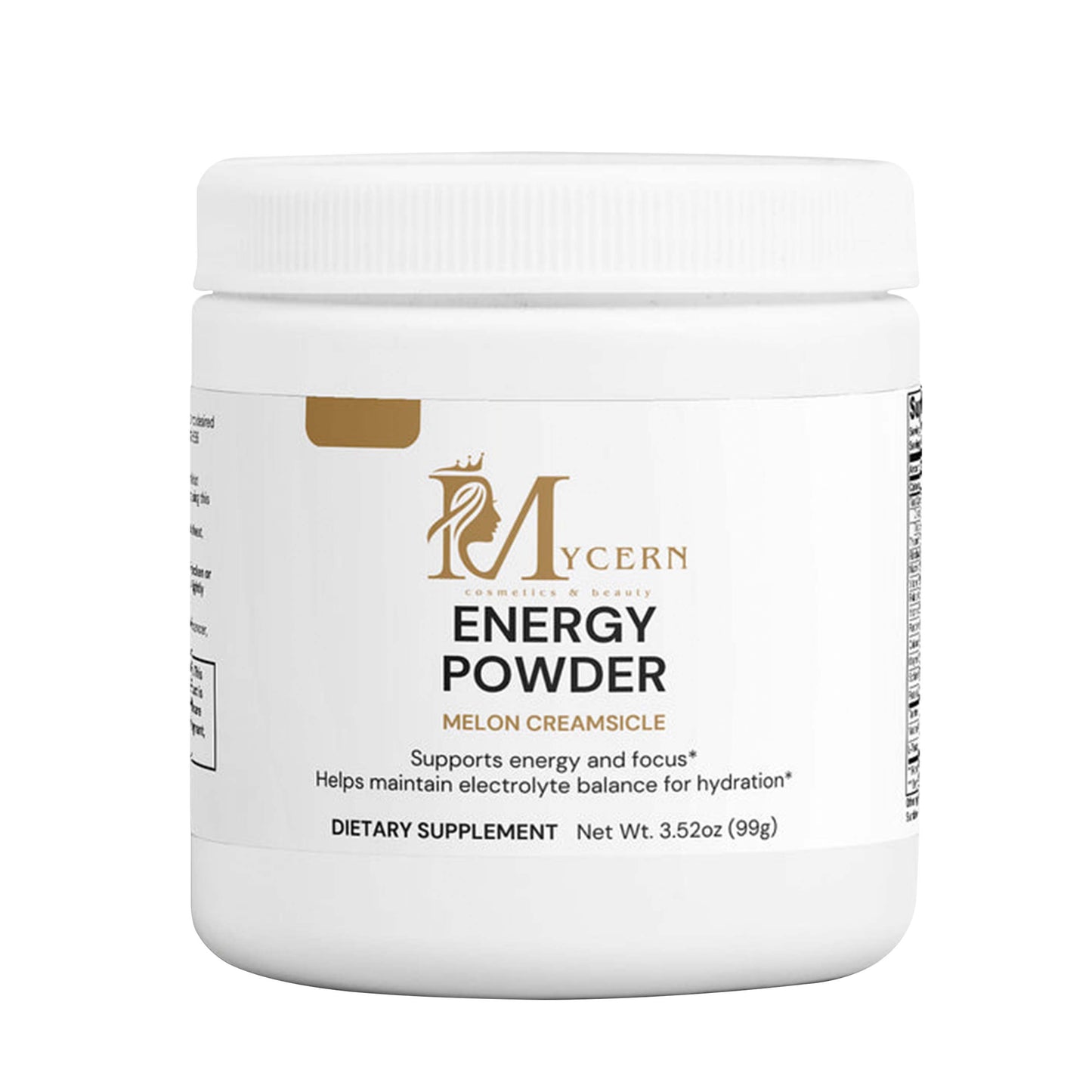 Mycern Energy Powder container on a white background