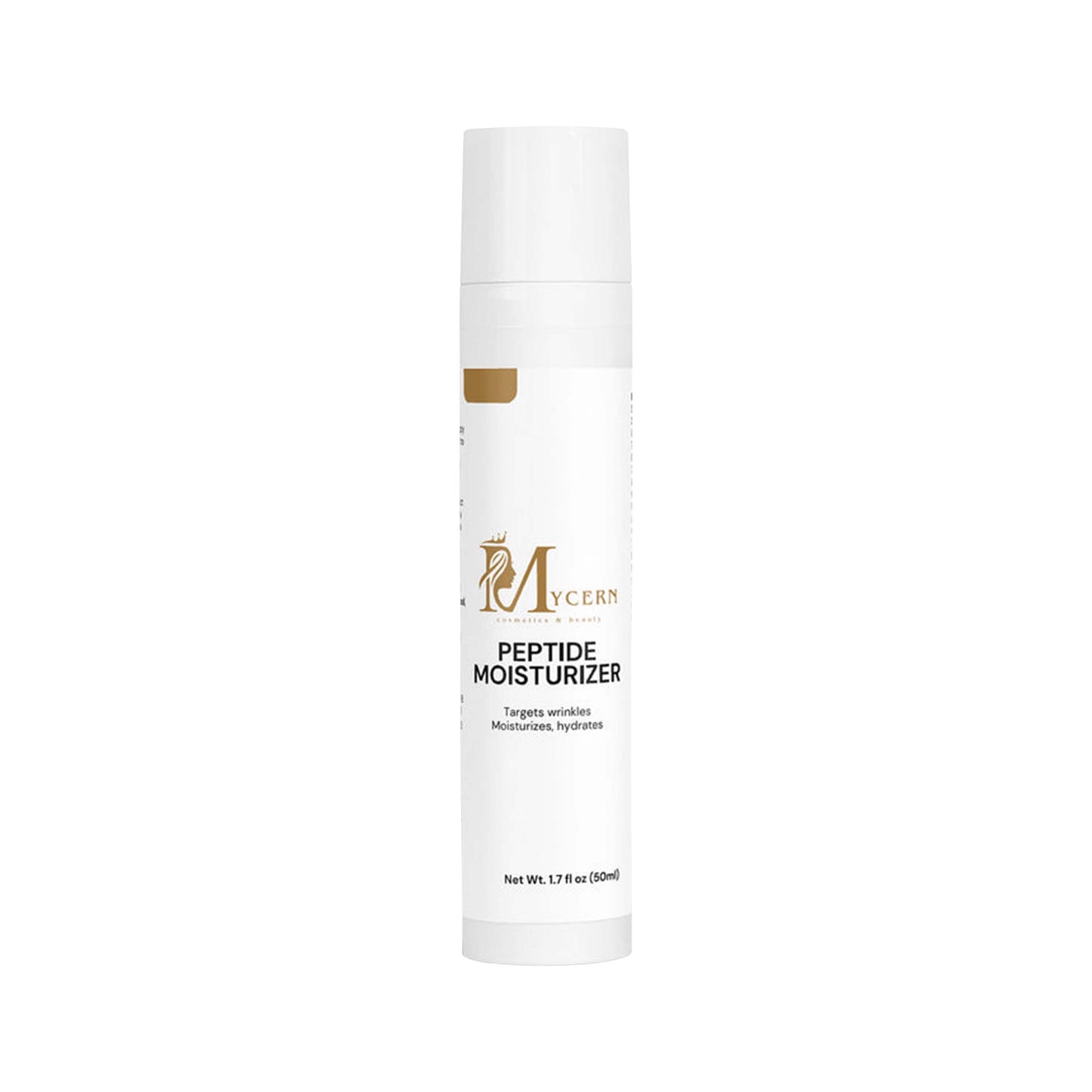 Mycen Peptide Moisturizer bottle on a white background