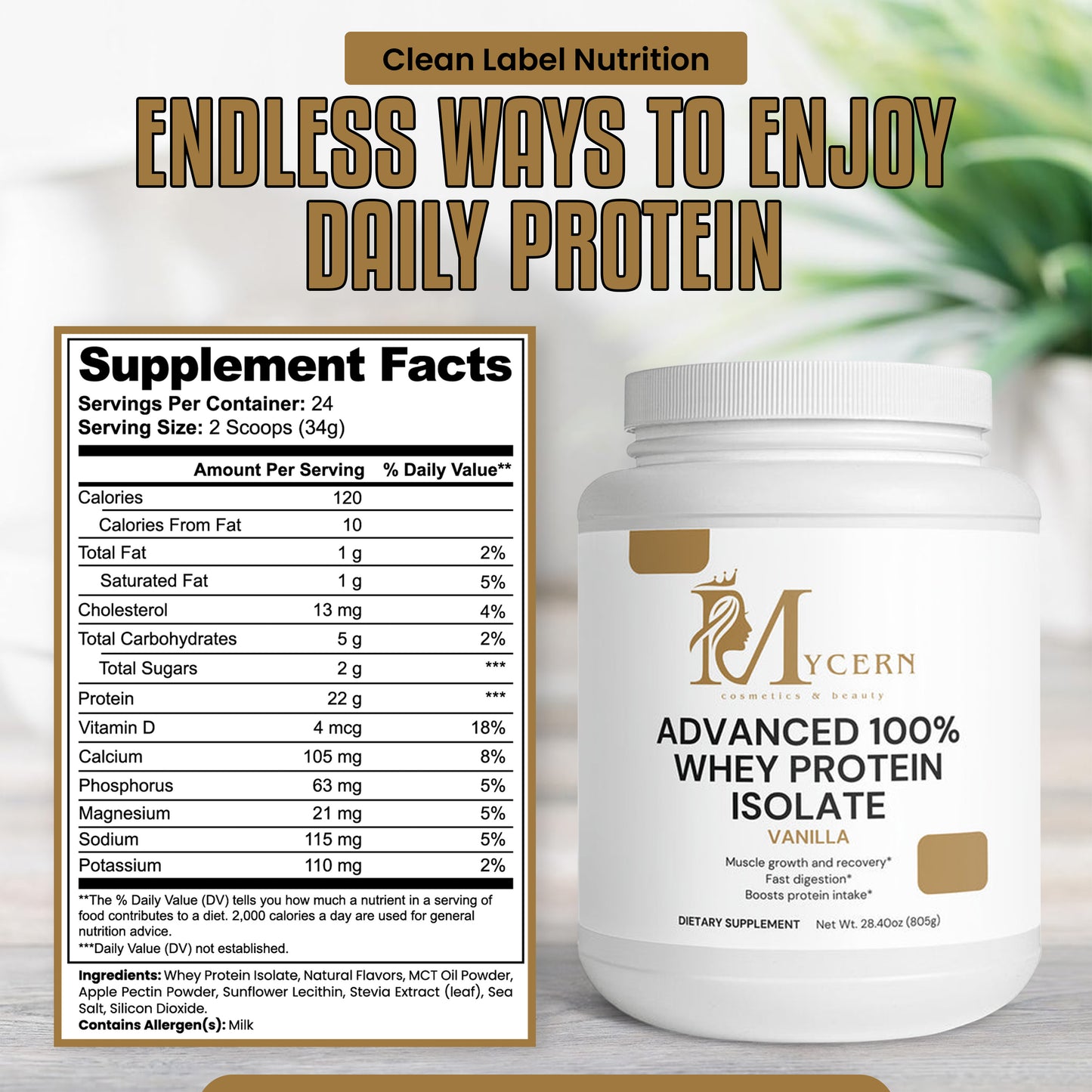 Advanced 100% Whey Protein Isolate (Vanilla)