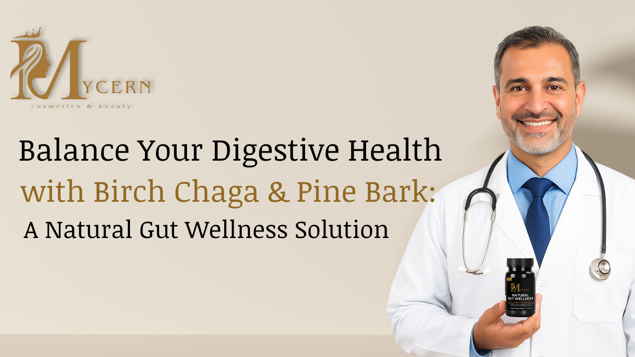 a male doctor a bottle of natural gut wellness capsule By Mycern