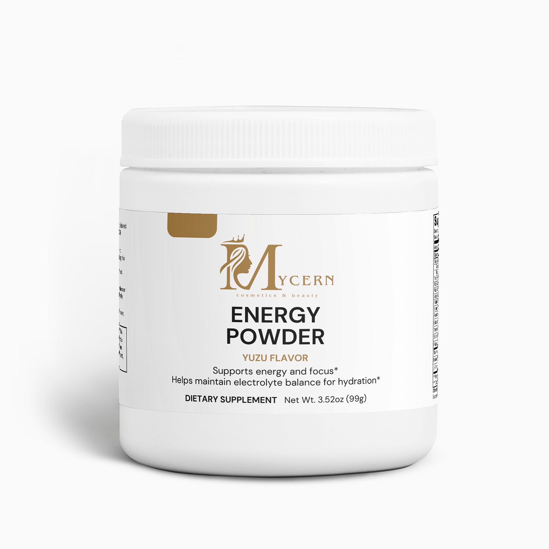 Mycern Energy Powder container on a white background