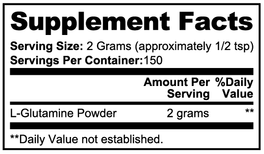 Mycern L-Glutamine Powder – Unflavored Amino Acid Supplement – 300g – Made in USA