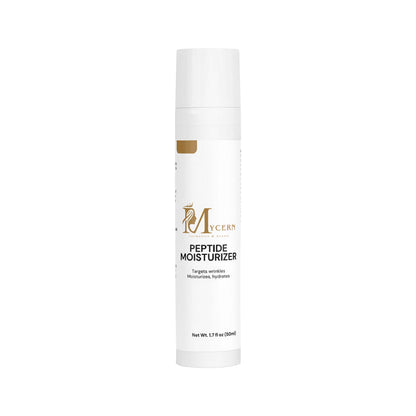 Mycen Peptide Moisturizer bottle on a white background