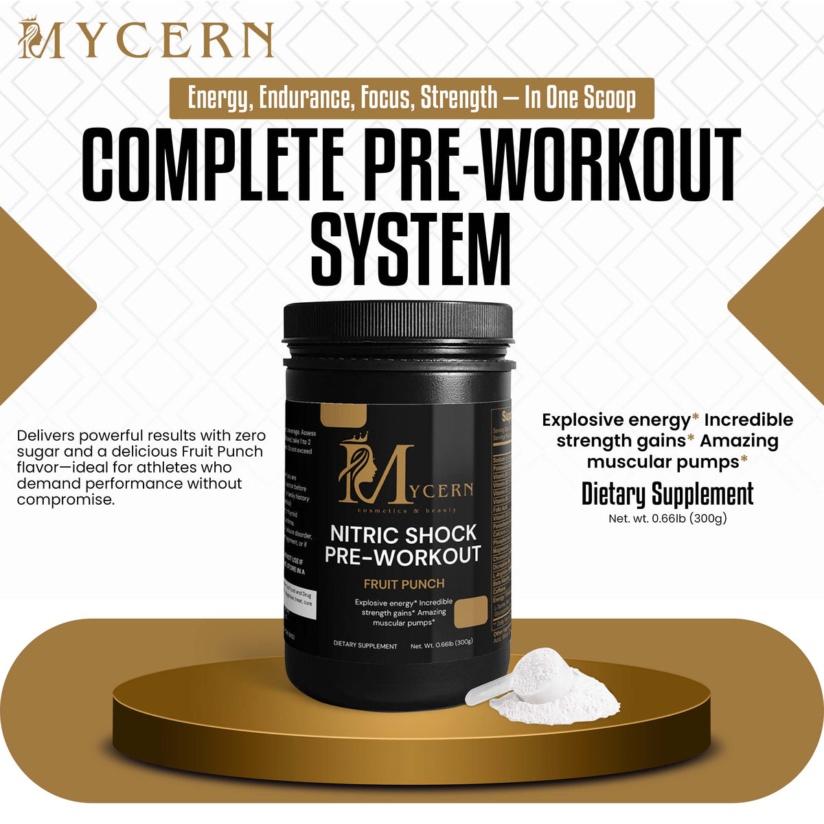 Nitrix Powder Nitric Shock Pre-Workout Powder Fruit Punch | MyCern