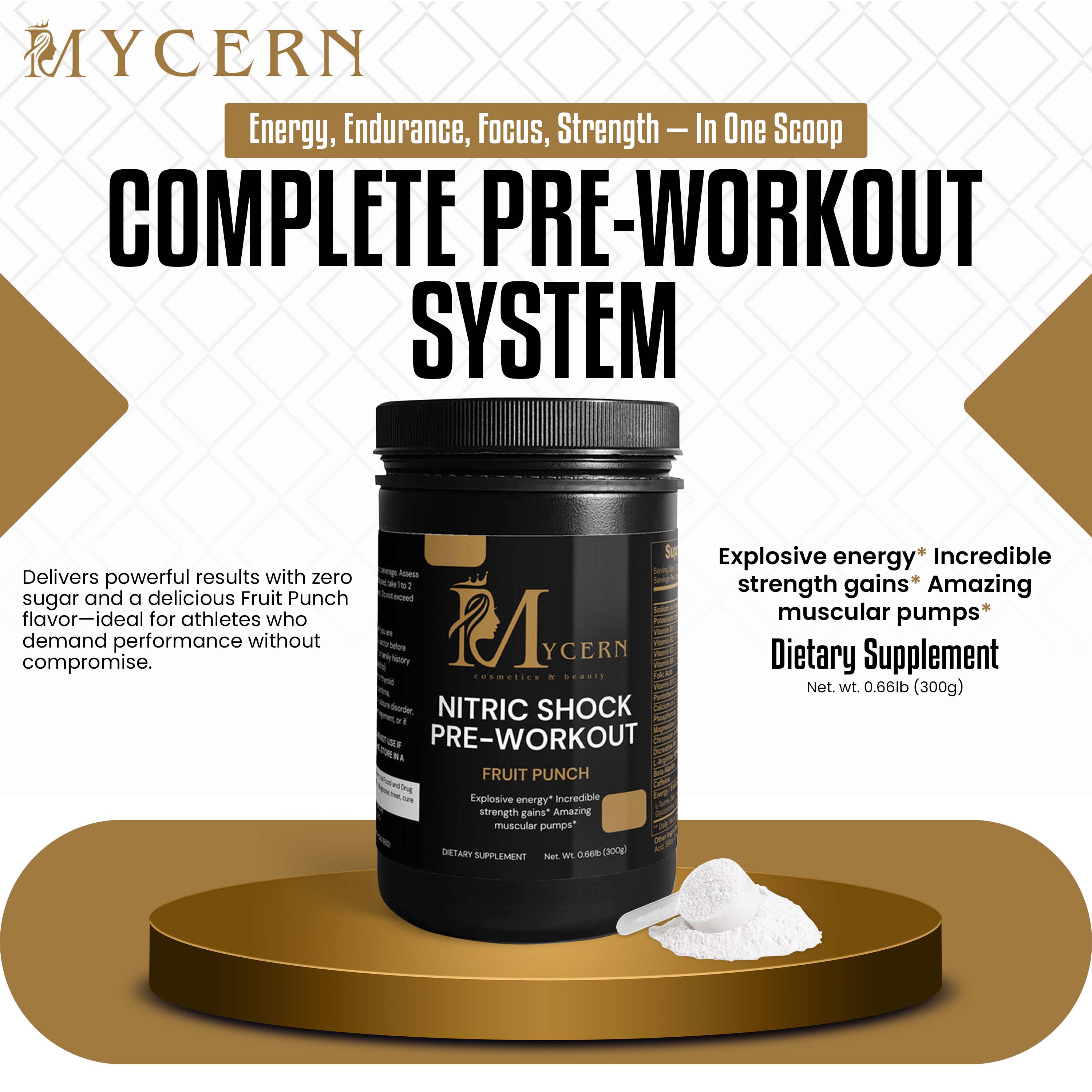 Nitric Shock Pre-Workout Powder (Fruit Punch)