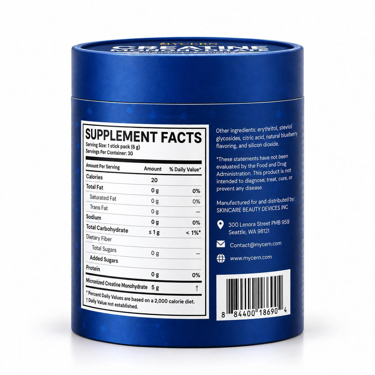 MyCern Creatine Monohydrate (Pack of 30 Sachet)